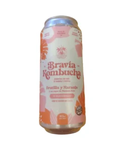Kombucha frutilla & naranja – Bravia (lata de 354ml)