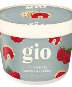 Frambuesas con cookies bañadas en chocolate blanco - GIO (150gr)
