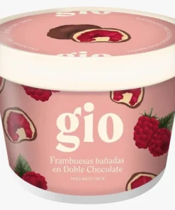 Frambuesas bañadas en doble chocolate - GIO (150gr)