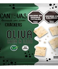 Galletitas de oliva, chía y lino - Canvas (150gr)