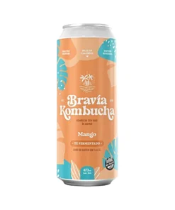 Kombucha sabor mango - Bravia (lata de 354ml)