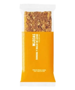 Barra de banana, dulce de leche y frutos secos - Muecas