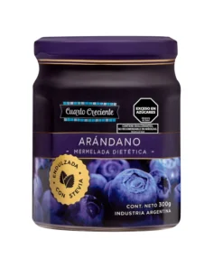 Mermelada con stevia sabor arándano - Cuarto Creciente