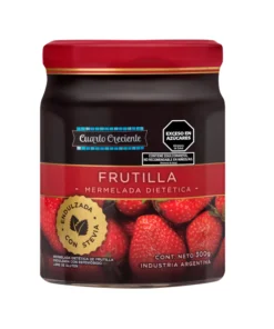 Mermelada con stevia de frutilla - Cuarto Creciente (300gr)