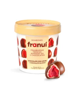 Frambuesas bañadas en doble chocolate - FRANUI (150gr)